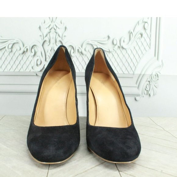 J Crew Black Suede Slip On Comfort Casual Pump Shoes Size 9 - Picture 4 of 9